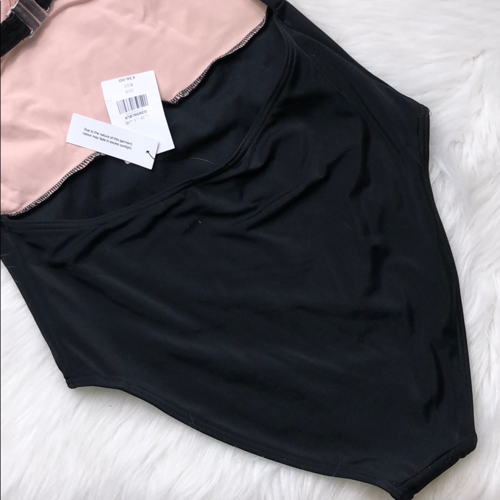 TOPSHOP BLACK PUSH UP BRA ONE PIECE SWIMSUIT 6 - Picture 5 of 6